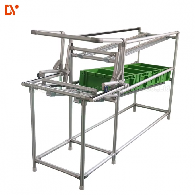 DYJ28-A17 45° Outer Embrace Base Aluminum Alloy Lean Pipe Joint Fittings - application example