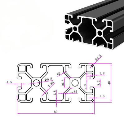 40*80 Aluminum Extrusion Alloy Profile T Slot Aluminum Extruded Aluminum Profile