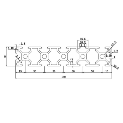 30*150 European Standard Aluminum Profile Worktable Frame Assembly Line Equipment