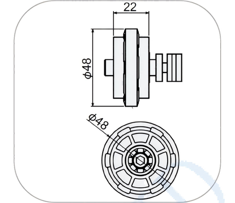 28mm Aluminum Industrial Guide Wheel for OD 28mm Lean Pipe Convex Wheel