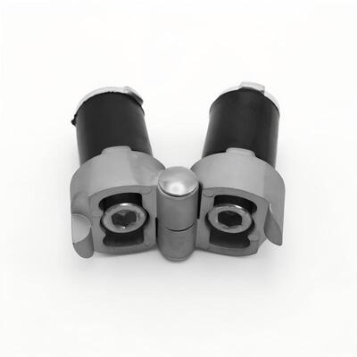 Double Tube Movable Rotating Zinc Plated Aluminum Connector Lean Pipe Hinge Joint