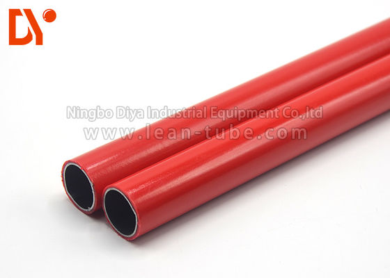 Colored Anti Static Tubing , Worshop Rack Polyethylene Coated Steel Pipe