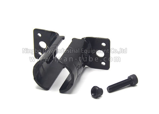 Black Anti Static Lean Tube Connector Customized Size For Pipe Worktable
