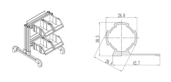 DY28-04A 6063-T5 Aluminum Lean Pipe with Sandblasted Matte Surface and 4m Length for Industrial Applications