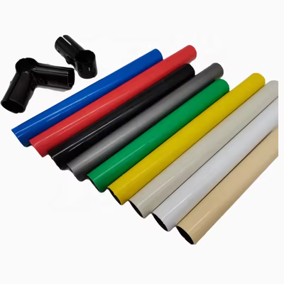 ব্যাসার্ধ 28mm Lean Tube PE ABS ESD লেপযুক্ত স্টিল Lean Pipe Round Steel Pipe for Flexible Worktable