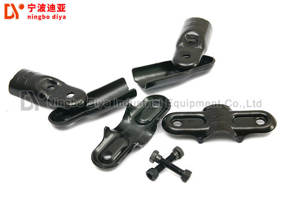 Corrosion Resistance Lean Tube Connector / Black Metal Pipe Connectors 2.5mm Thickness